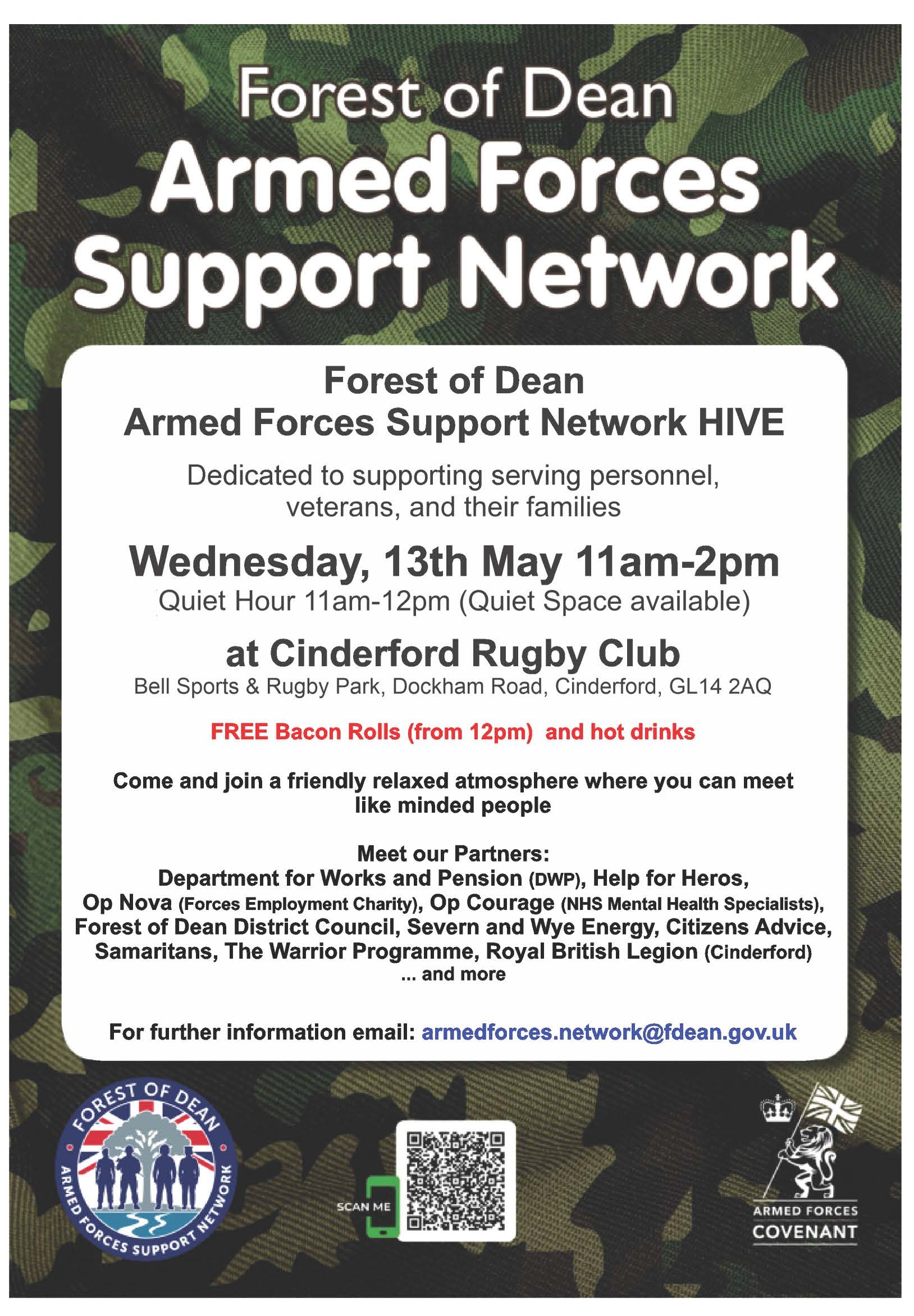 Armed Forces Support Network @ Cinderford Rugby Club. 13th May 11am - 2pm